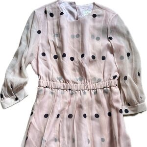 Kate Spade Blush Pink Dress with Black Dots